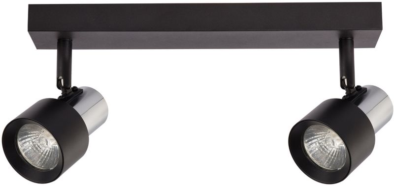 Spot Milagro Cino 2 x GU10 Sort/Krom