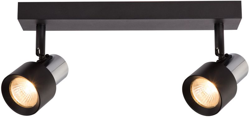 Spot Milagro Cino 2 x GU10 Sort/Krom