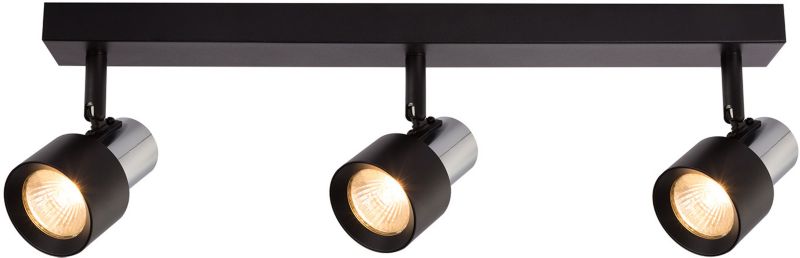 Spot Milagro Cino 3 x GU10 Sort/Krom