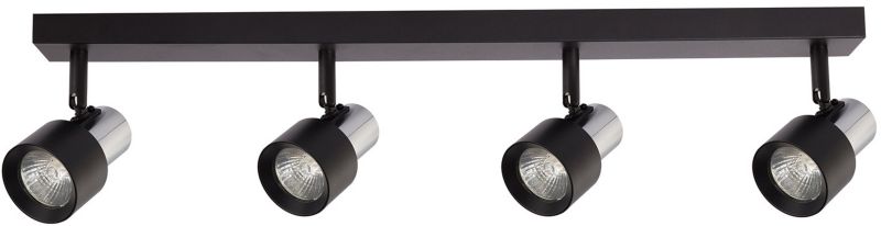 Spot Milagro Cino 4 x GU10 Sort/Krom