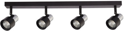 Spot Milagro Cino 4 x GU10 Sort/Krom