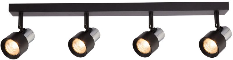 Spot Milagro Cino 4 x GU10 Sort/Krom