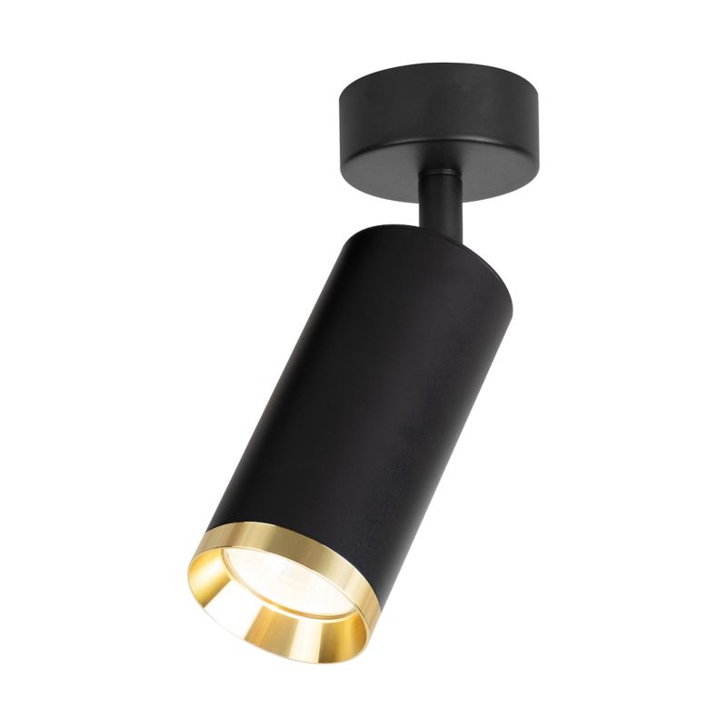 Spot Milagro Mica 1 x GU10 Sort Guld