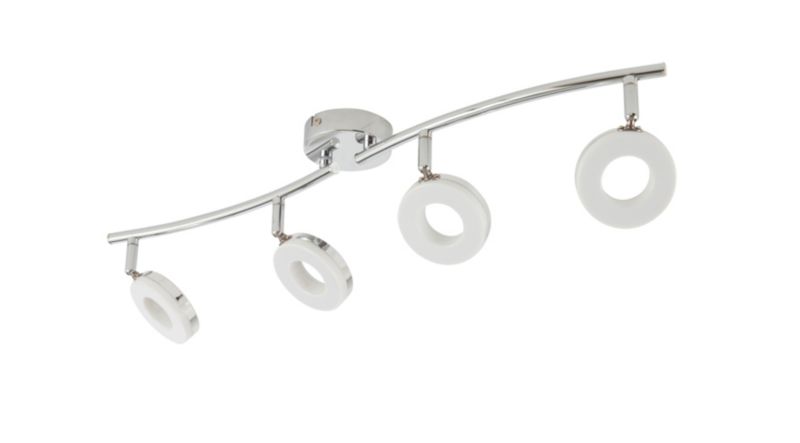 GoodHome Muesis spotplafond 4 x LED krom