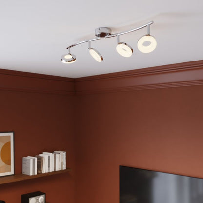 GoodHome Muesis spotplafond 4 x LED krom