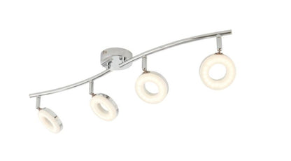 GoodHome Muesis spotplafond 4 x LED krom