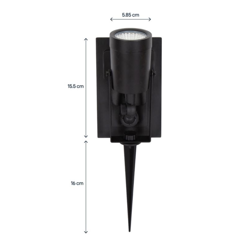 GoodHome Adjuma solspot til nedstikning 300 lm 5000 K sort
