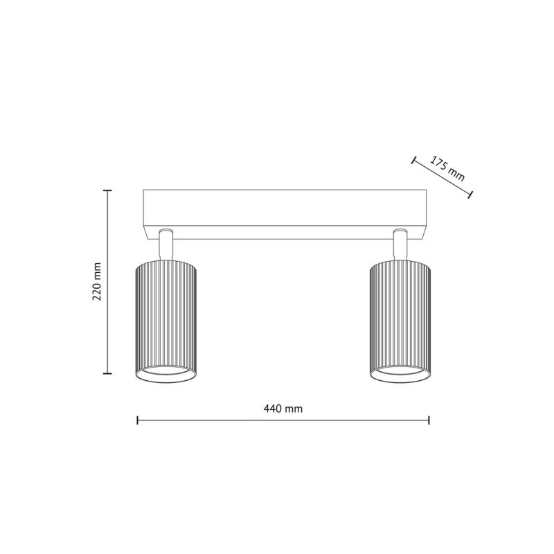 Spot Tune 2xGU10 Brun 44 cm