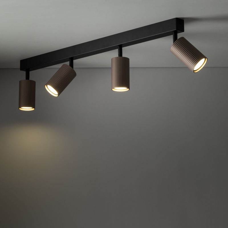 Spotliste Tune 4xGU10 88 cm Brun