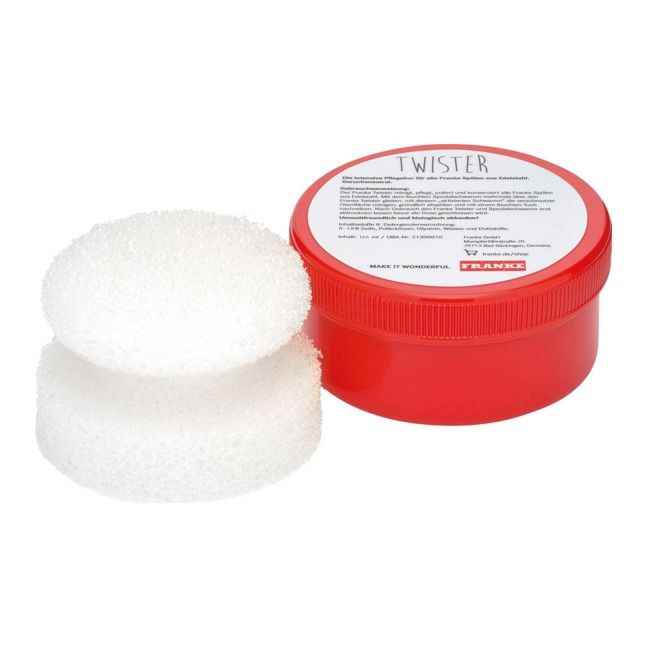 Plejemiddel til Franke Twister stålvask