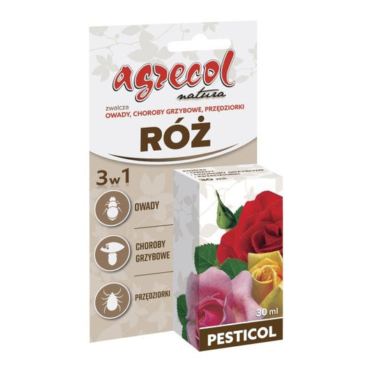 Agrecol Pesticol 3-i-1 plantebeskyttelsesmiddel til roser 30 ml