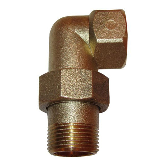 Vinkelkobling i messing 3/4" konisk