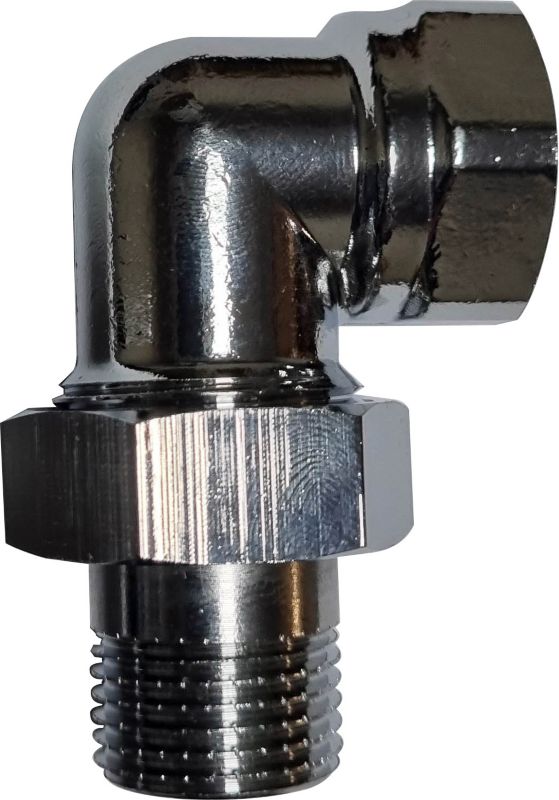 Vinkelkobling i nikkel 1/2" kegle