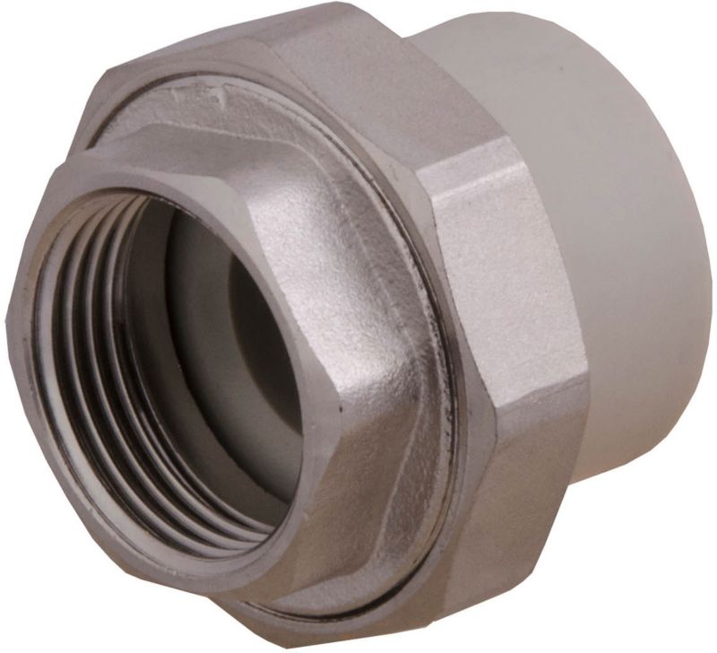 PP-R skrueforbindelse Idmar med indvendigt gevind 32 mm x 3/4" gul