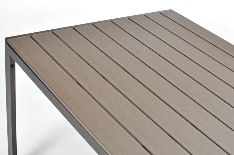 Bettso Modena havebord 150 cm med aluminiumsramme i brun, 1 stk.