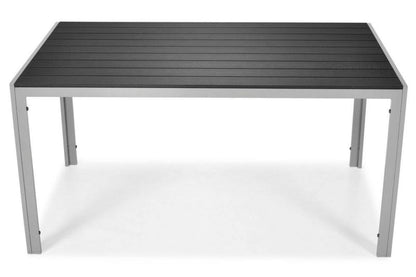 Bettso Modena havebord 150 cm med aluminiumsramme, mat-sort, 1 stk.