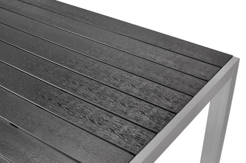Bettso Modena havebord 150 cm med aluminiumsramme, mat-sort, 1 stk.