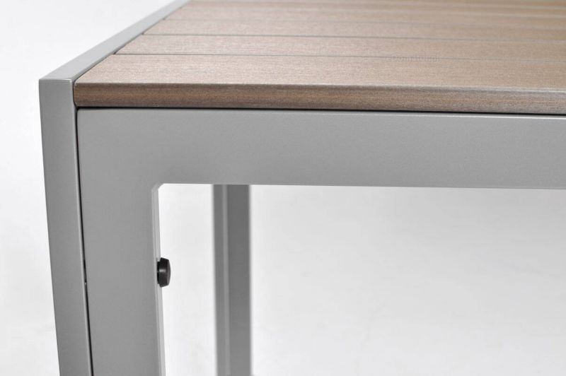 Bettso Modena havebord 150 cm med aluminiumsramme i sølv, 1 stk.