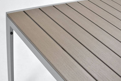 Bettso Modena havebord 150 cm med aluminiumsramme i sølv, 1 stk.