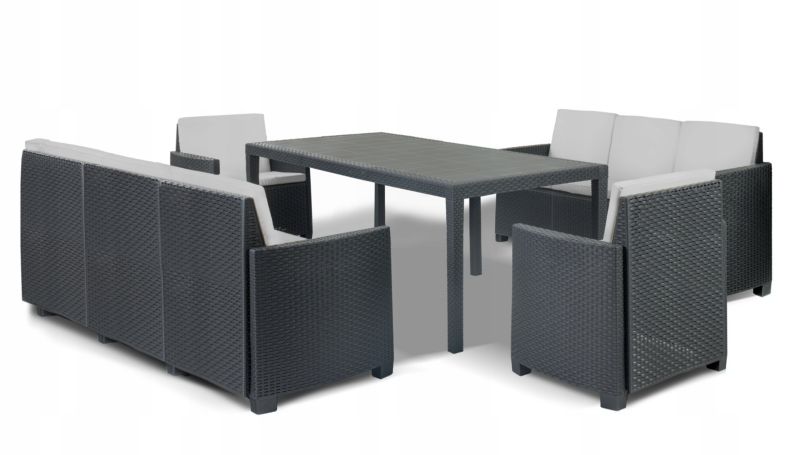 Corciano King havebord i antracitgrå, 1 stk.