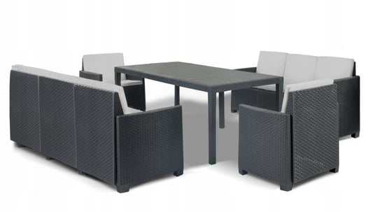 Corciano King havebord i antracitgrå, 1 stk.