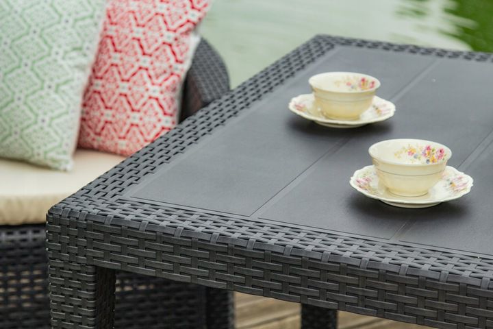 Corciano King havebord i antracitgrå, 1 stk.