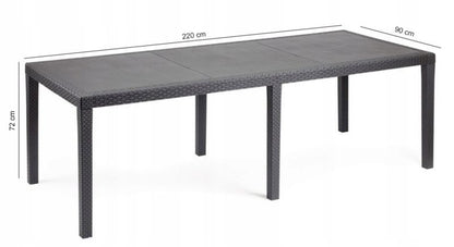 Corciano Queen havebord i antracitgrå, 1 stk.