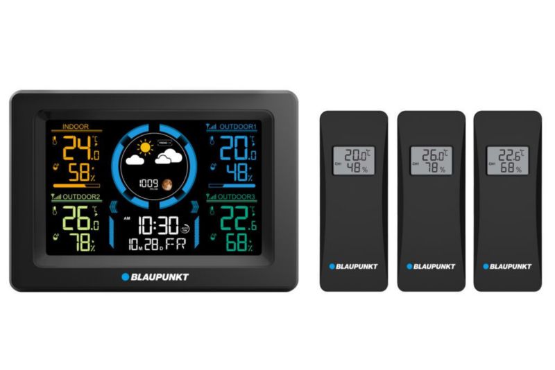 Blaupunkt vejrstation med 3 sensorer WS40BK, 1 stk.