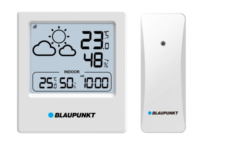 Blaupunkt vejrstation med trådløs udendørs sensor WS10WH, 1 stk.