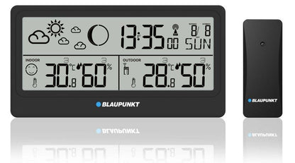 Blaupunkt vejrstation med trådløs udendørs sensor WS20BK, 1 stk.