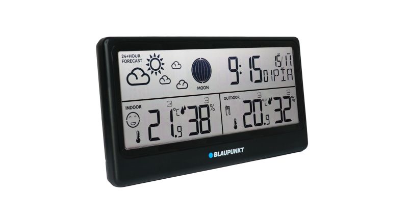 Blaupunkt vejrstation med trådløs udendørs sensor WS20BK, 1 stk.