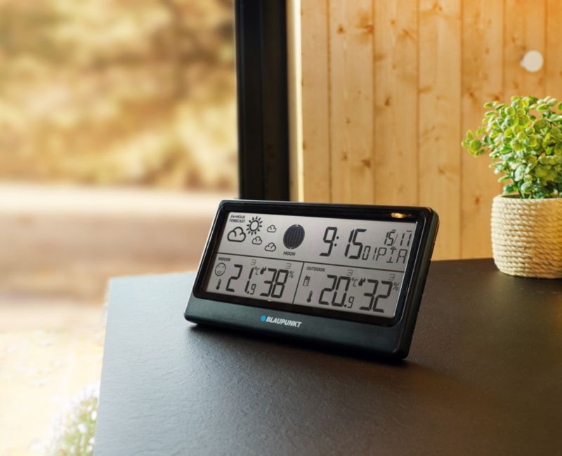 Blaupunkt vejrstation med trådløs udendørs sensor WS20BK, 1 stk.