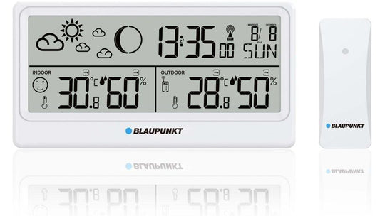 Blaupunkt vejrstation med trådløs udendørs sensor WS20WH, 1 stk.