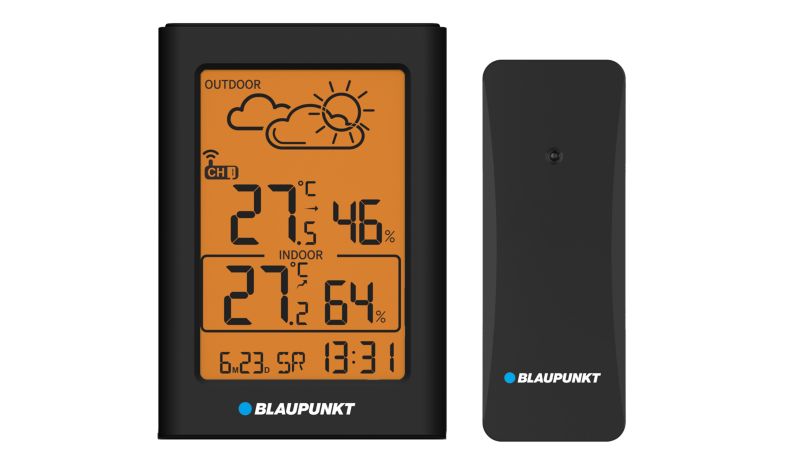 Blaupunkt vejrstation med support til op til tre sensorer WS15BK, 1 stk.