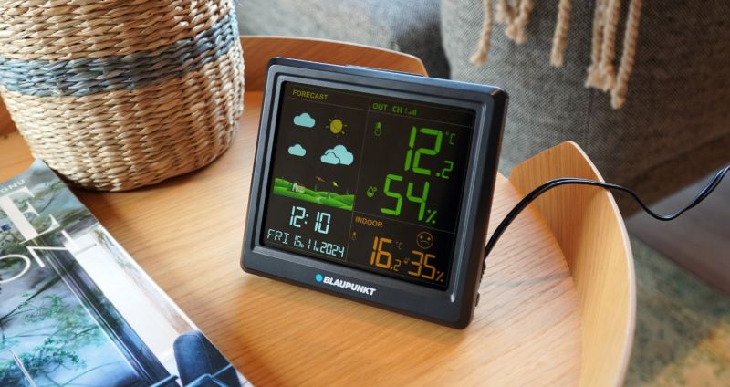 Blaupunkt vejrstation med understøttelse af op til tre sensorer WS25BK, 1 stk.