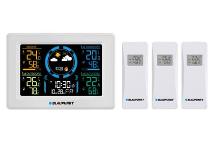 Blaupunkt vejrstation med tre sensorer WS40WH, 1 stk.