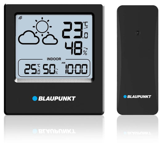 Blaupunkt WS10BK vejrstation med trådløs udendørs sensor, 1 stk.