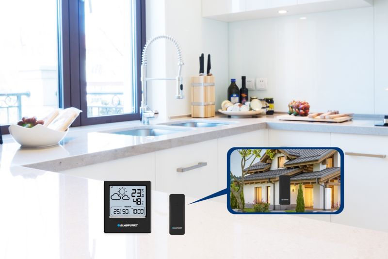 Blaupunkt WS10BK vejrstation med trådløs udendørs sensor, 1 stk.