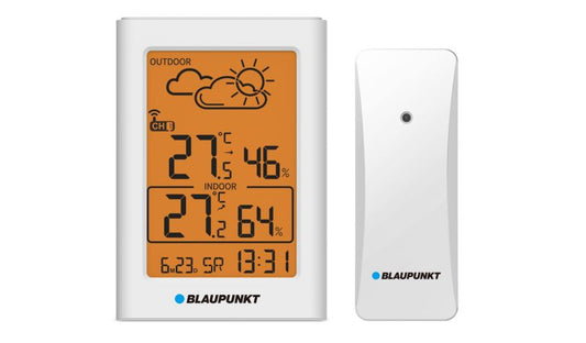 Blaupunkt WS15WH vejrstation med understøttelse af 3 sensorer, 1 stk.