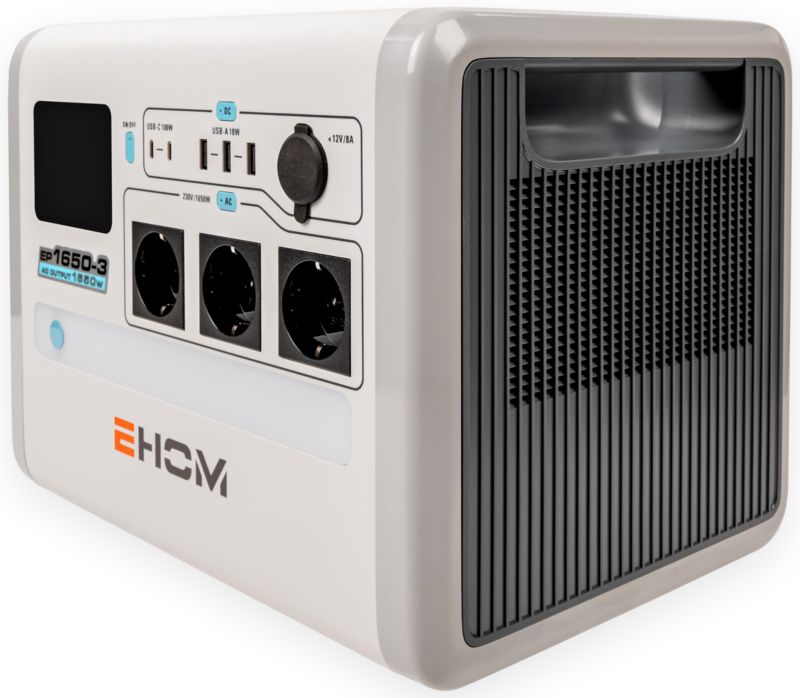 Loncin Ehom EP1650-3 strømbank og energilagerstation 1024Wh, 1650VA, 1 stk.