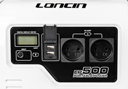 Loncin EP500 strømbank og energilager - 560Wh, 500VA, 1 stk.