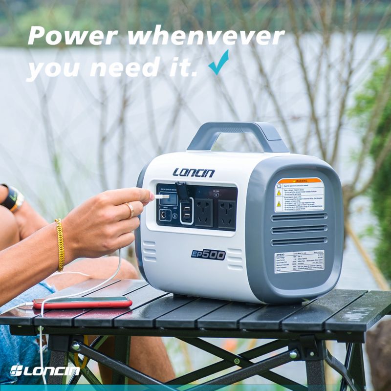 Loncin EP500 strømbank og energilager - 560Wh, 500VA, 1 stk.