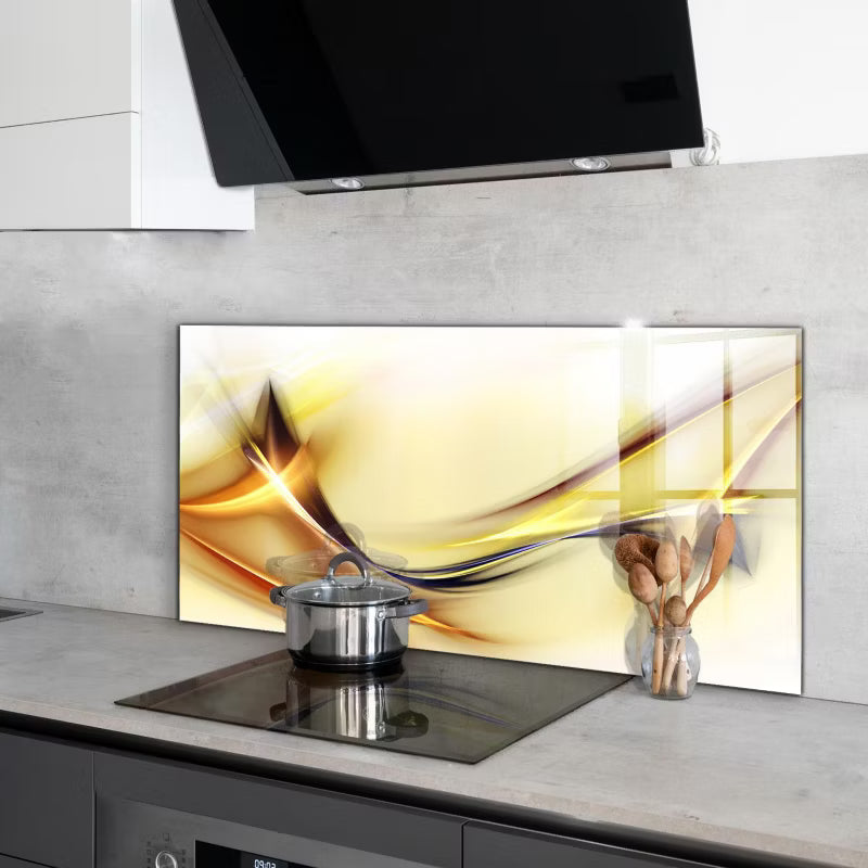 Stænkpanel 100x50 cm Hærdet Glas Fala Energii