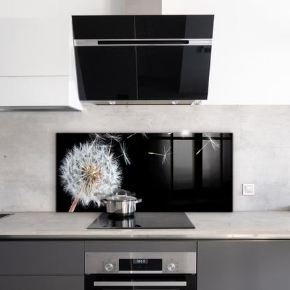 Stænkpanel 125x50 cm Glas Mælkebøtte