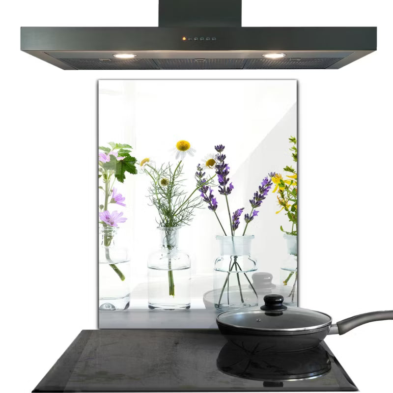 Stænkpanel 60x80 cm Grøn Hærdet Glas