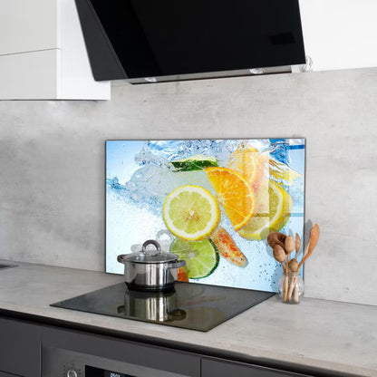 Stænkpanel 80x60 cm Hærdet Glas Frugtmotiv