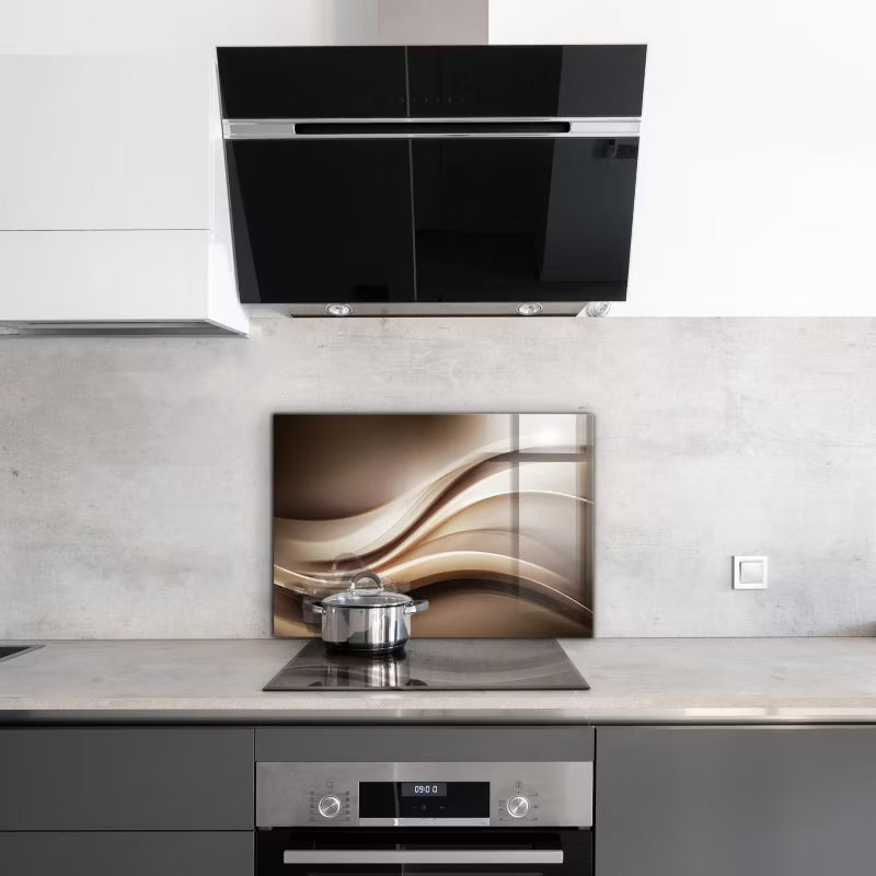 Stænkpanel Fala Energii 80x60 cm Hærdet Glas Beige