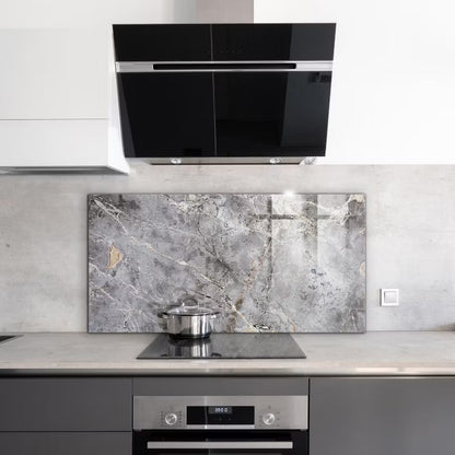Stænkpanel Glas 100x50 cm Grå Granit Marmor