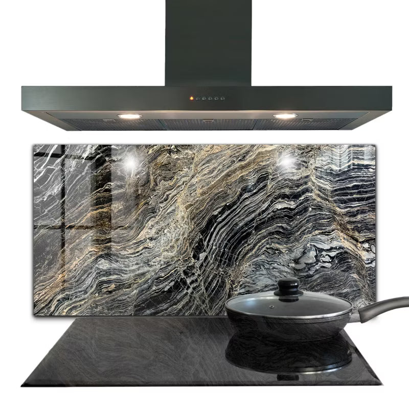 Stænkpanel Glas 100x50 cm Marmor Granit
