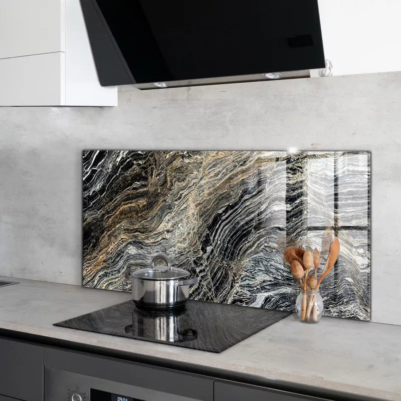 Stænkpanel Glas 100x50 cm Marmor Granit